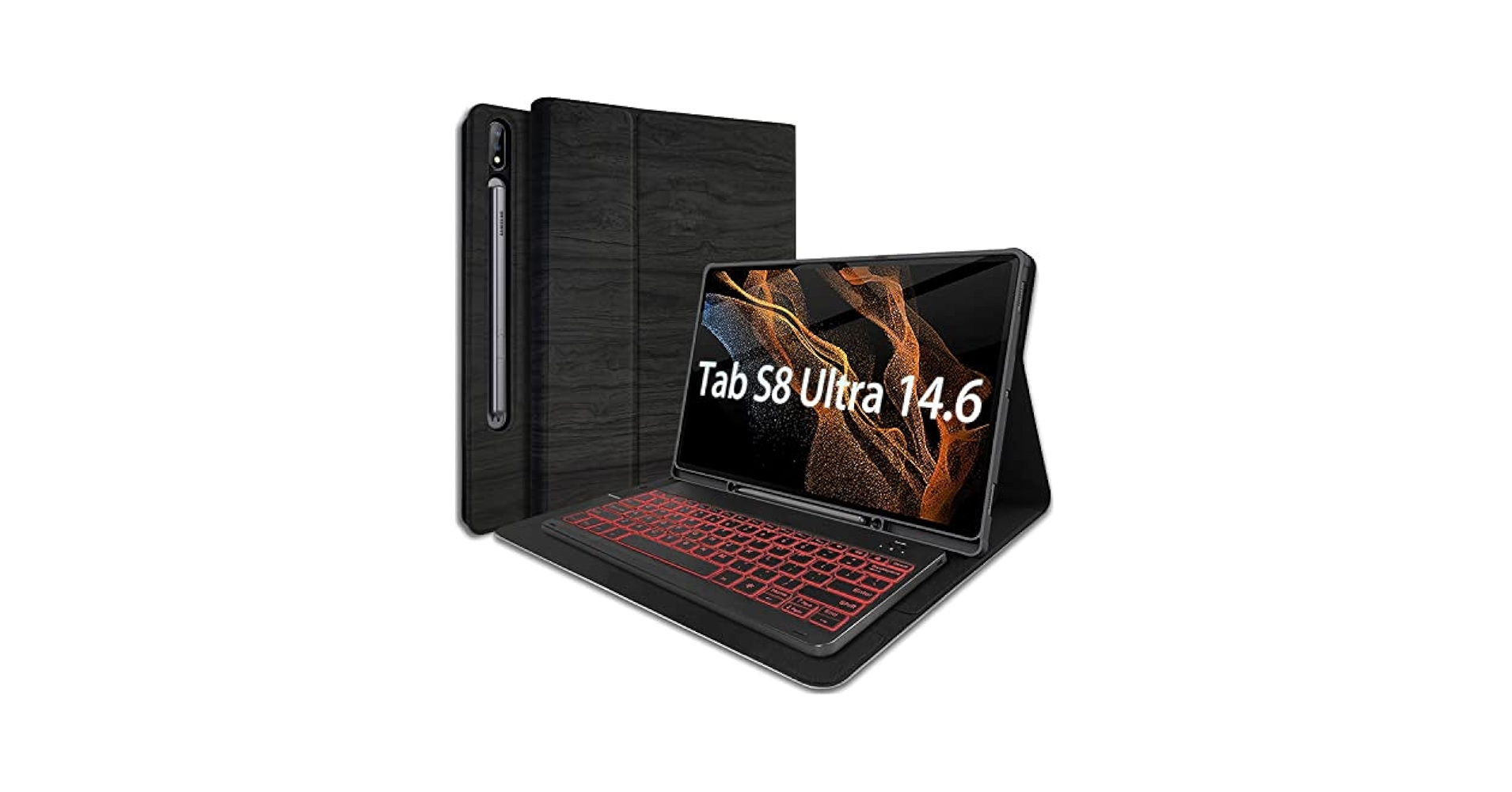 キーボード Galaxy Tab S8 Ultra Book Cover Keyboard Samsung Galaxy Tab S8 Ultra Book Cover Keyboard - Black